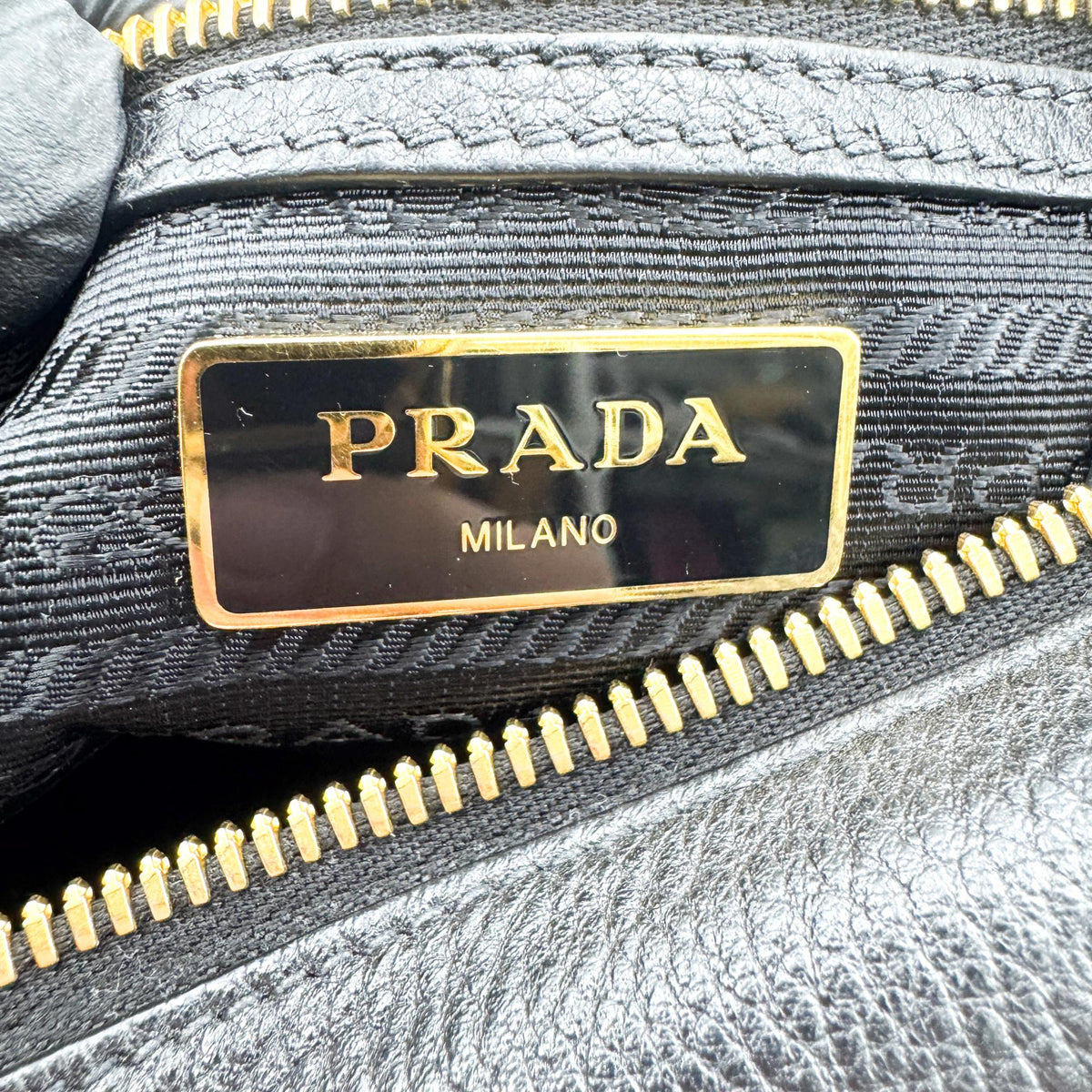 Prada Black Vitello Phenix Camera Bag