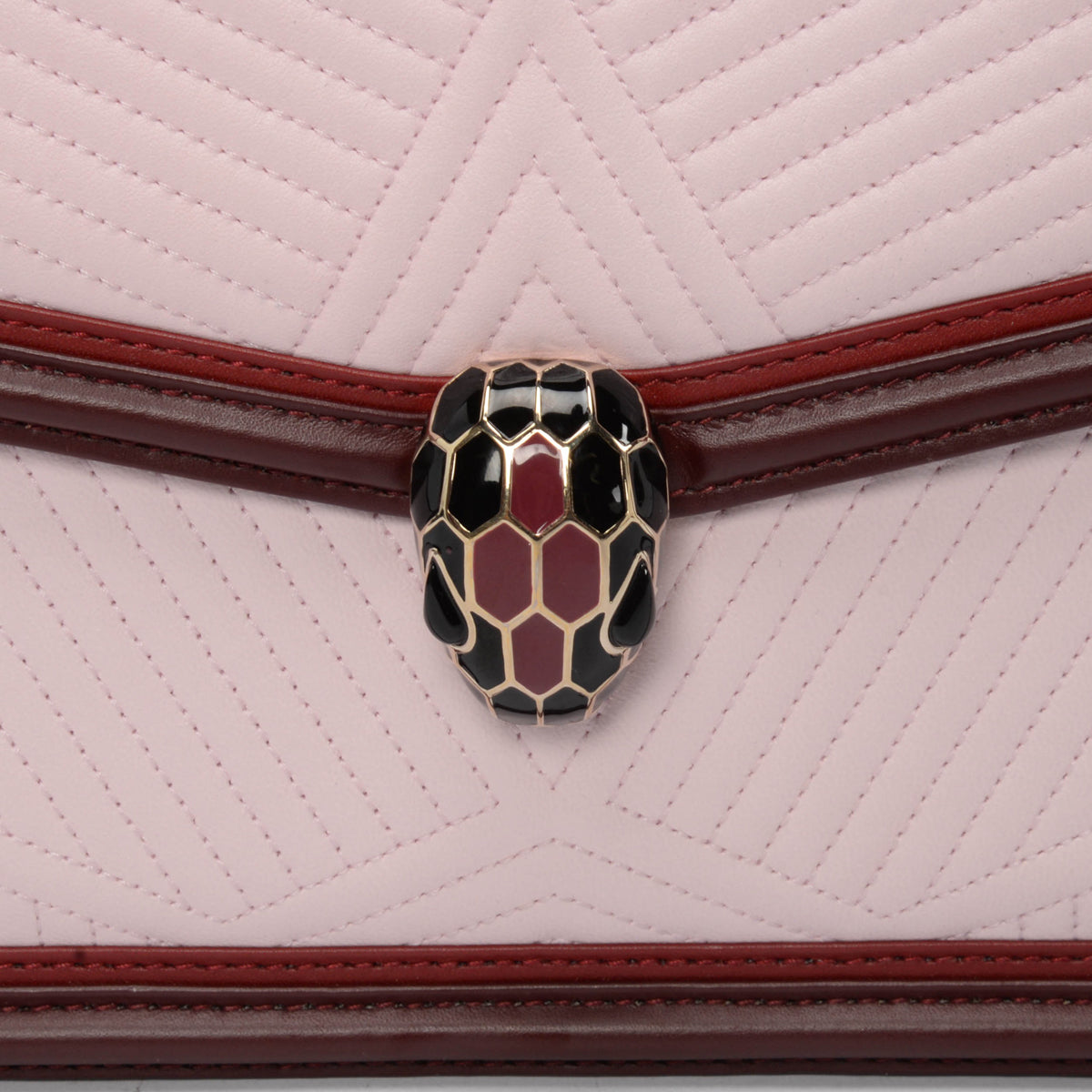Bulgari Tri-Colour Nappa Diamond Blast Serpenti Forever Shoulder Bag