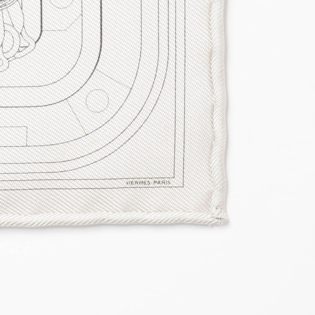 Hermes Grey Silk Etonnant Double Face Scarf 70
