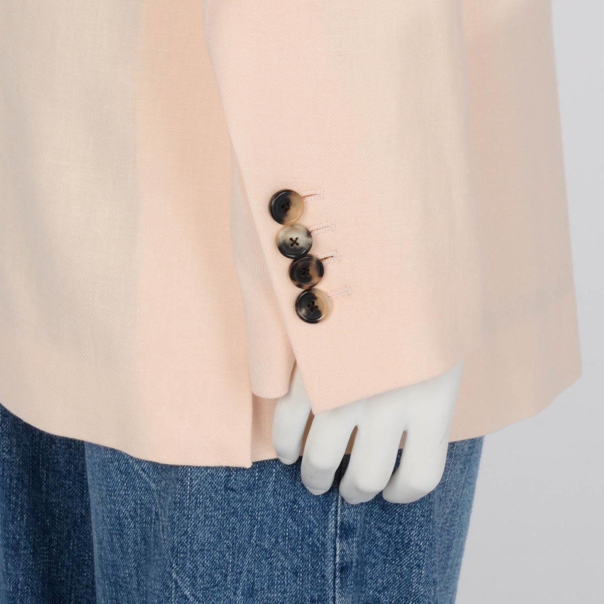 Loro Piana Honey Suckle Linen & Wool Aurora Oversized D.B. Blazer IT 42