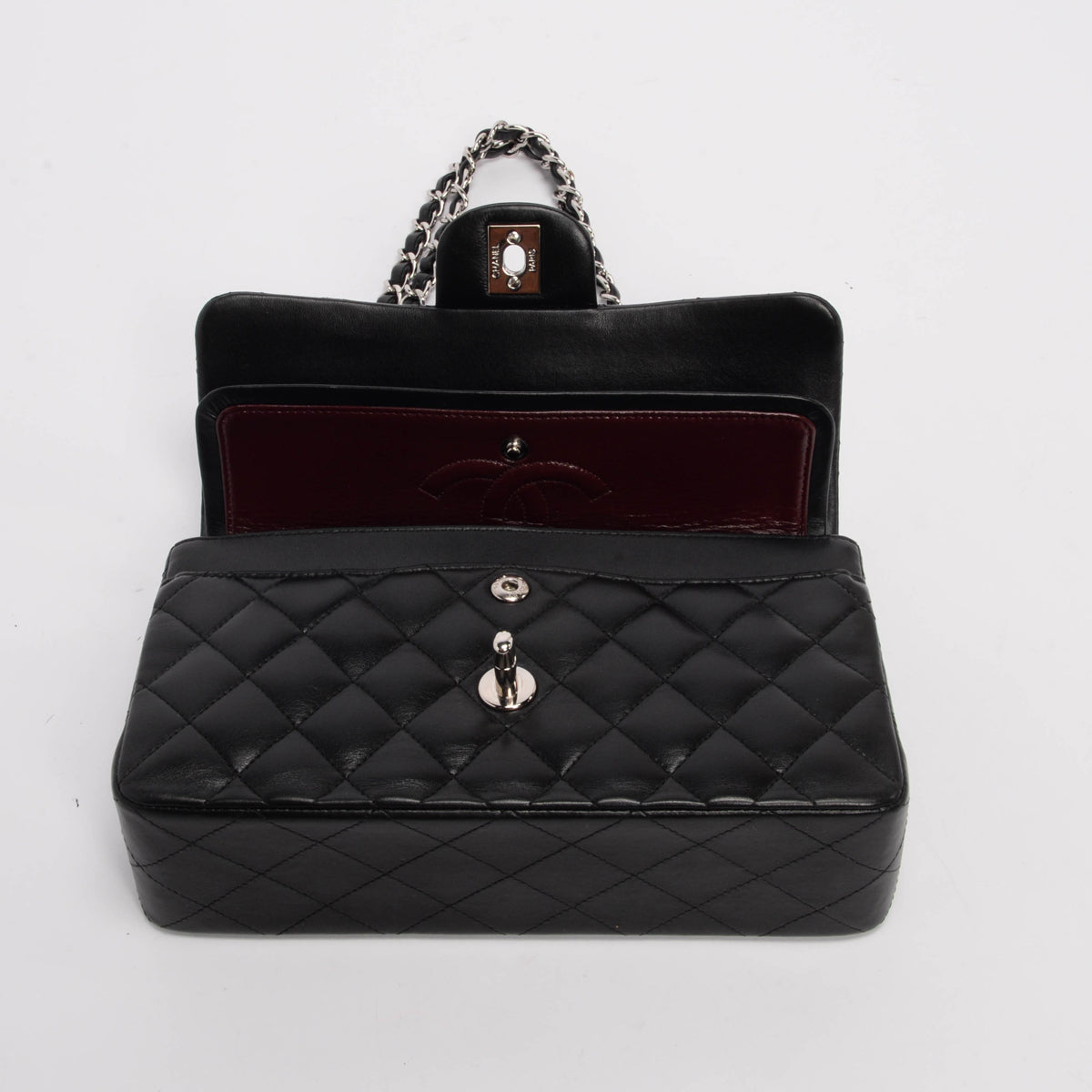 Chanel Black Quilted Lambskin Small Classic Flap Bag