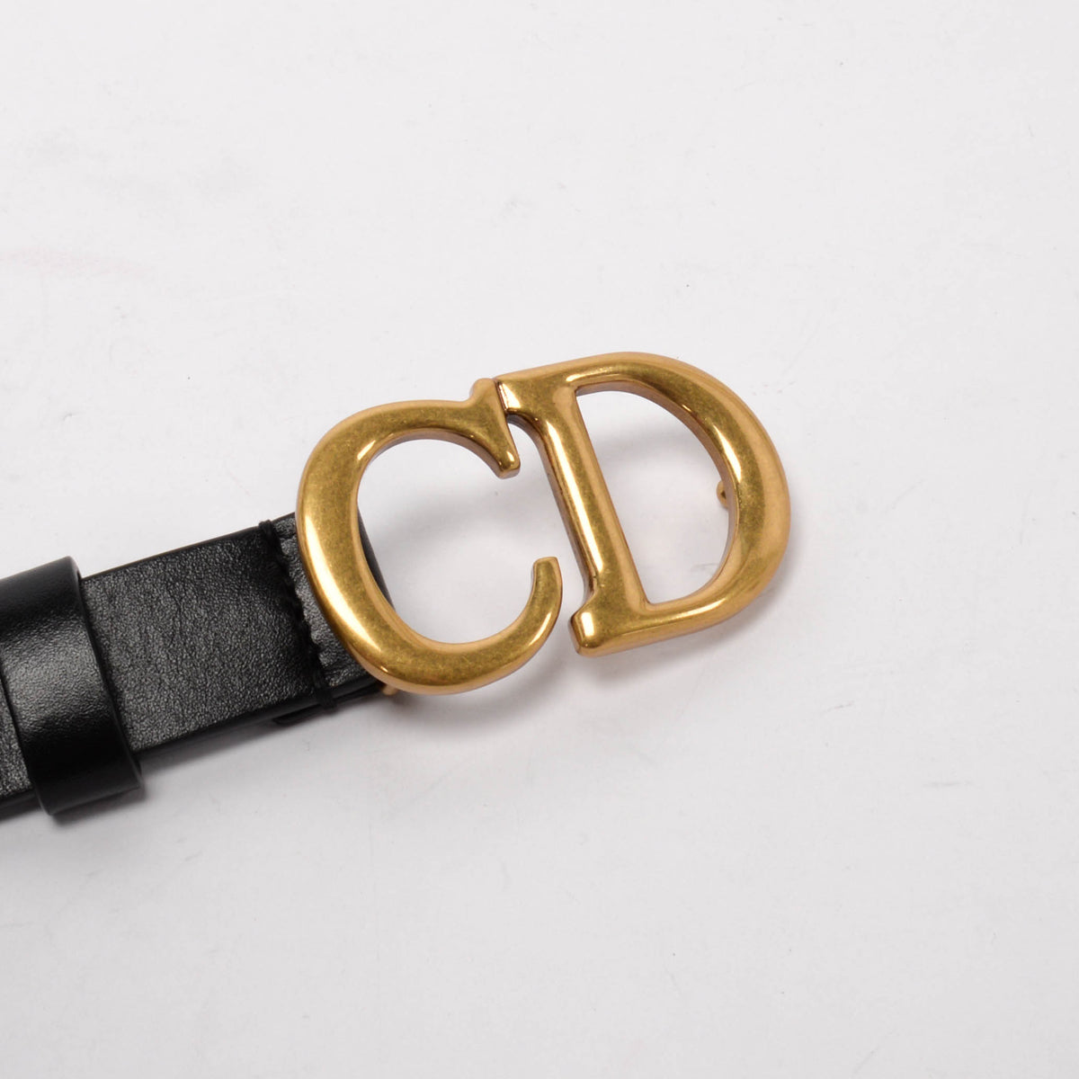 Dior Black Ultrasoft Calfskin Saddle Belt