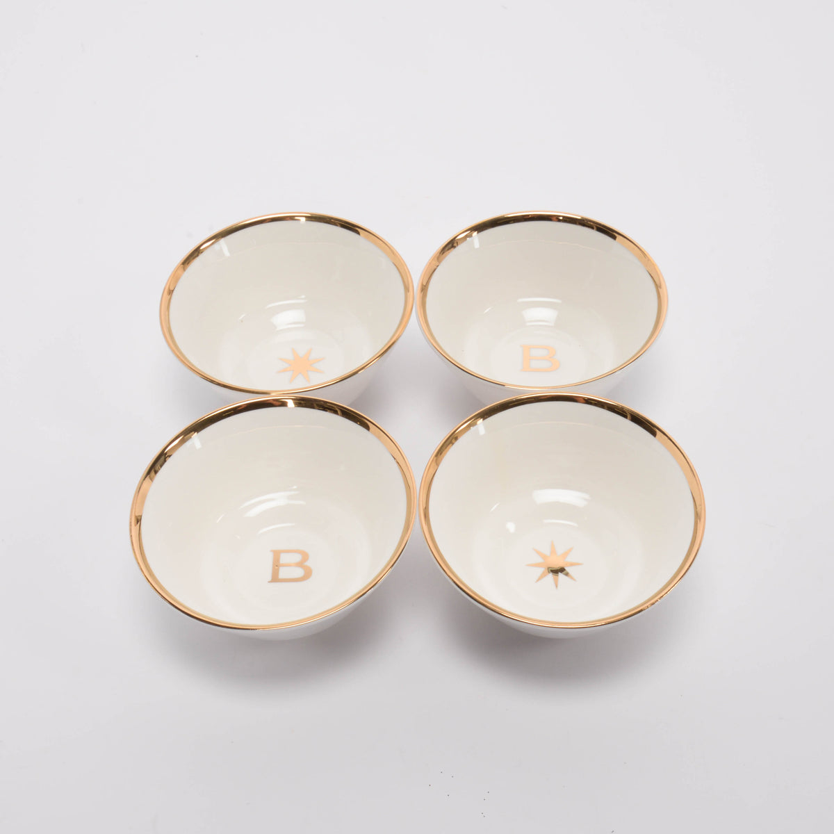 Bulgari White Ceramic 4 Bowl Set
