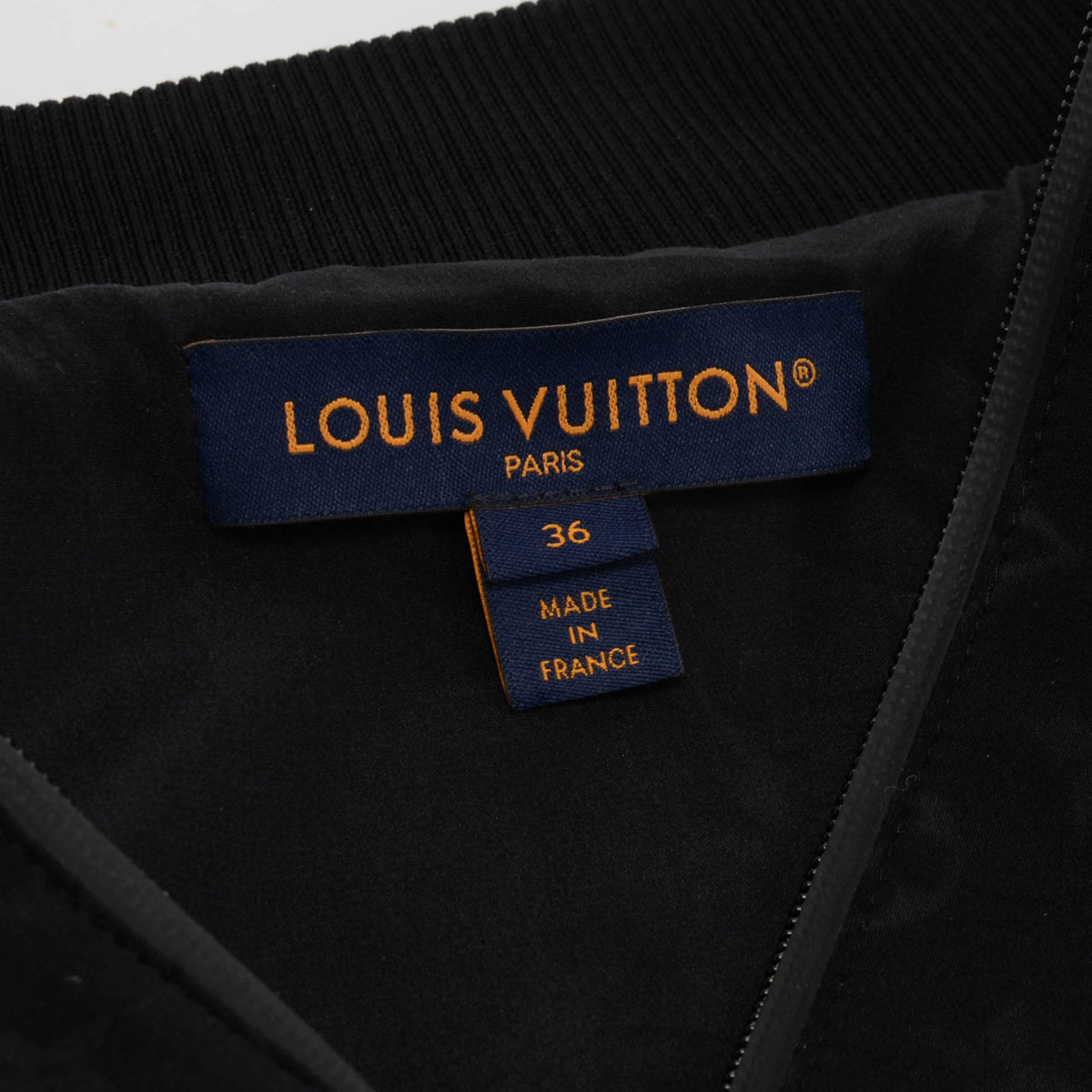 Louis Vuitton Black Monogram Jersey Bomber Jacket FR 34