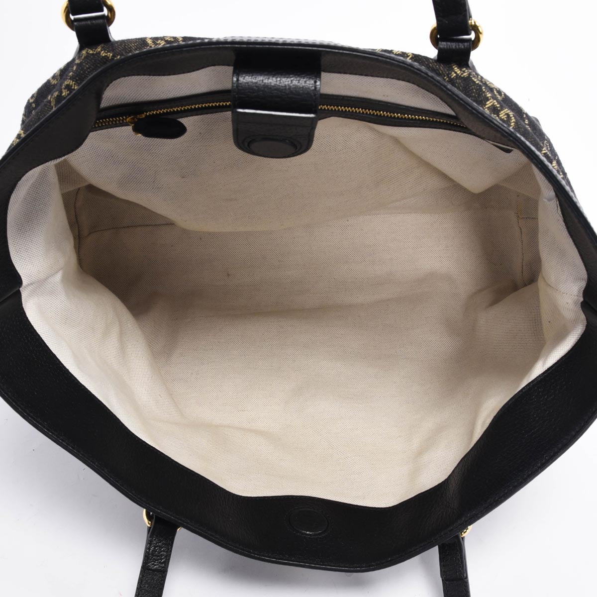 Gucci Black GG Denim Ophidia Tote