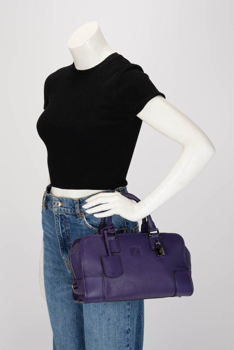 Loewe Purple Calfskin Amazona 28 Bag
