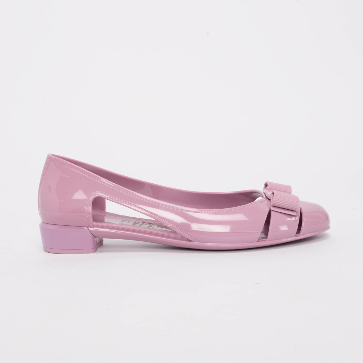 Ferragamo Lilac Jelly Vara Bow Ballet Flats 7