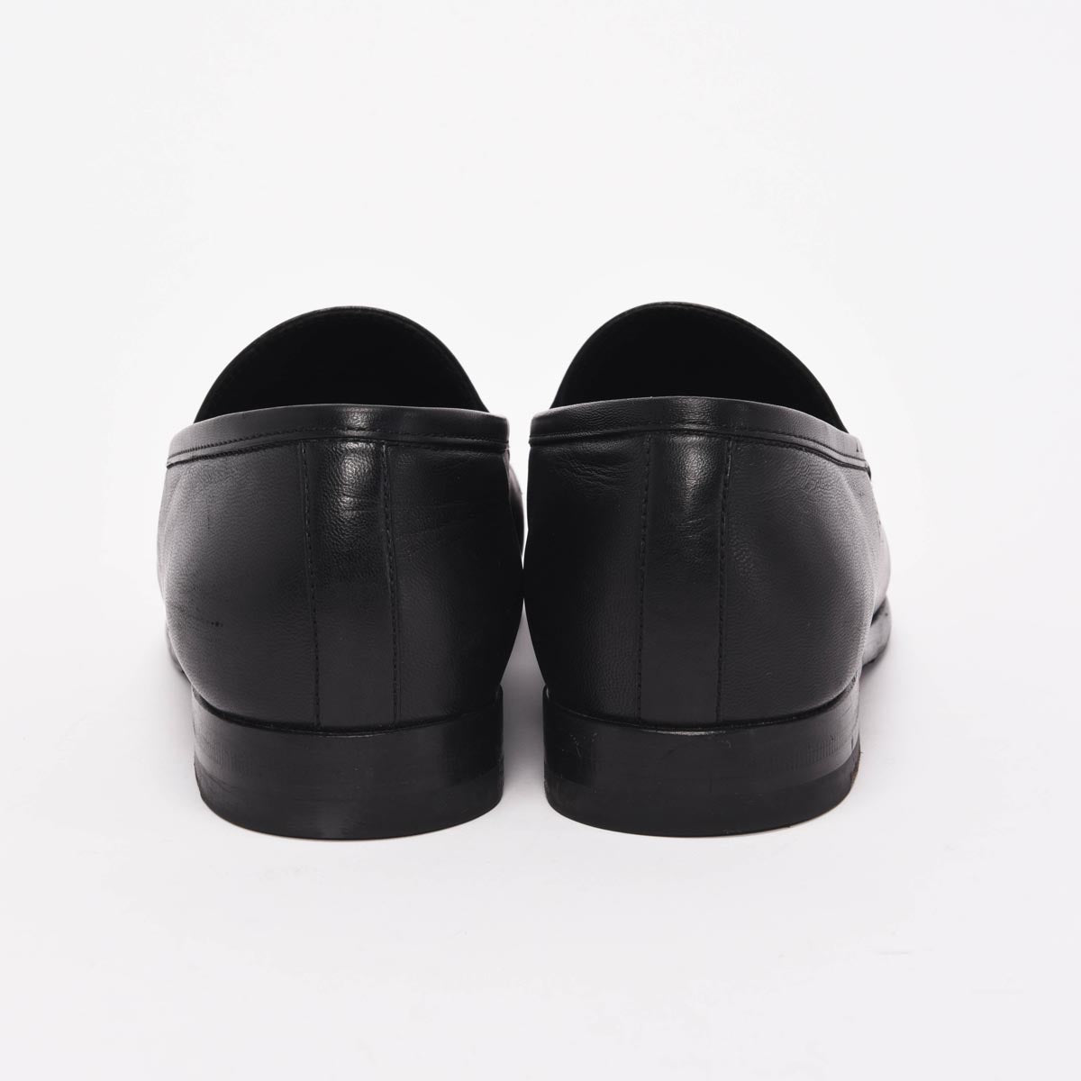 Gucci Black Malaga Kid Jordaan Crystal Horsebit Loafers 38