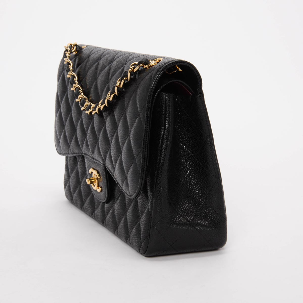 Chanel Black Quilted Caviar Large Classic Flap Bag