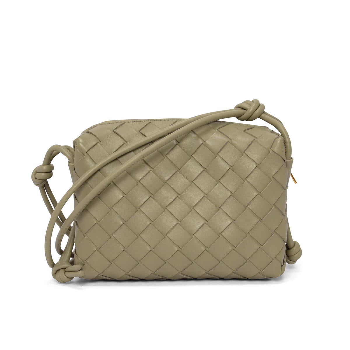 Bottega Veneta Travertine Intrecciato Mini Loop Camera Bag