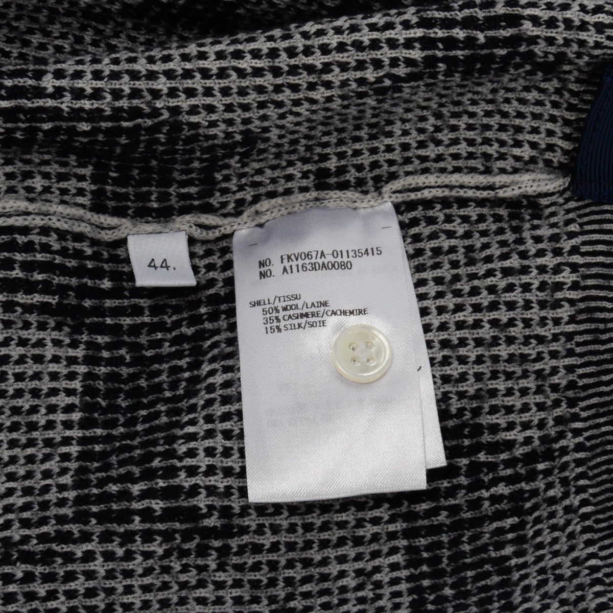 Thom Browne Navy Cashmere Blend All Over Hector Vest 3/44