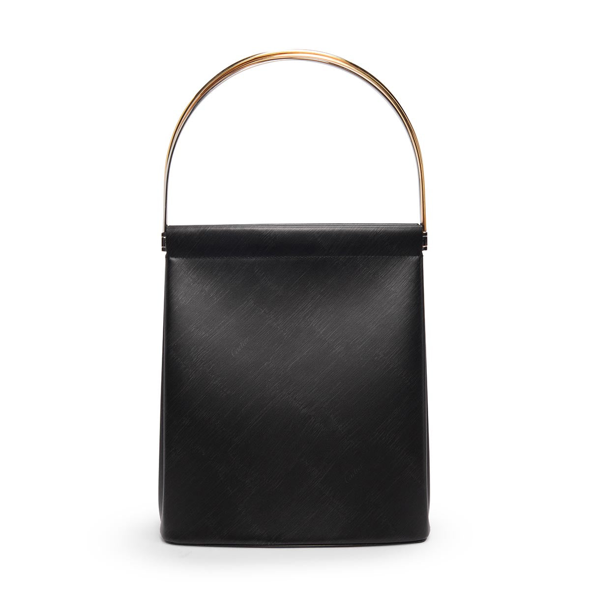 Cartier Black Embossed Calfskin Trinity Tote