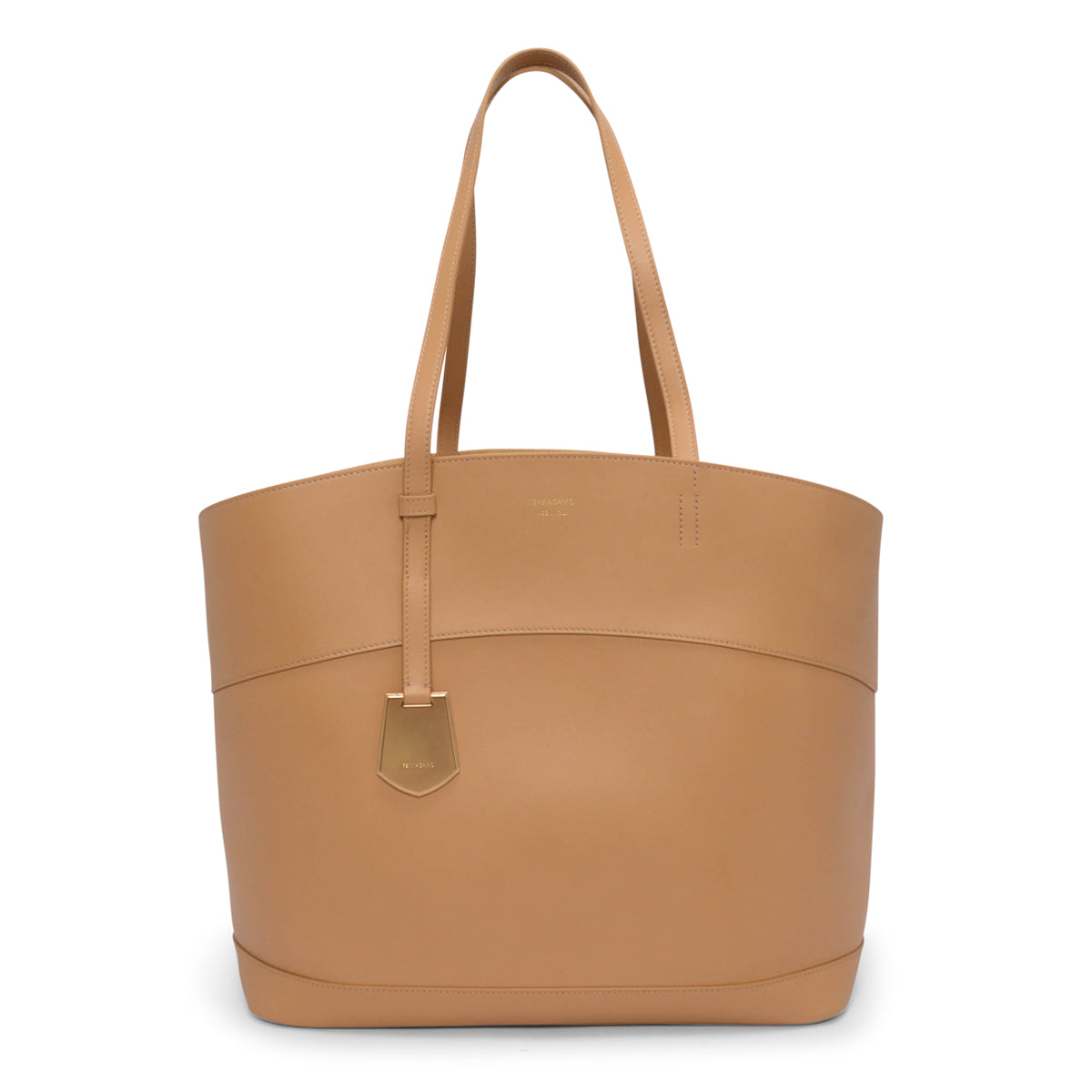 Ferragamo Light Camel Smooth Calfskin Charming XL Tote