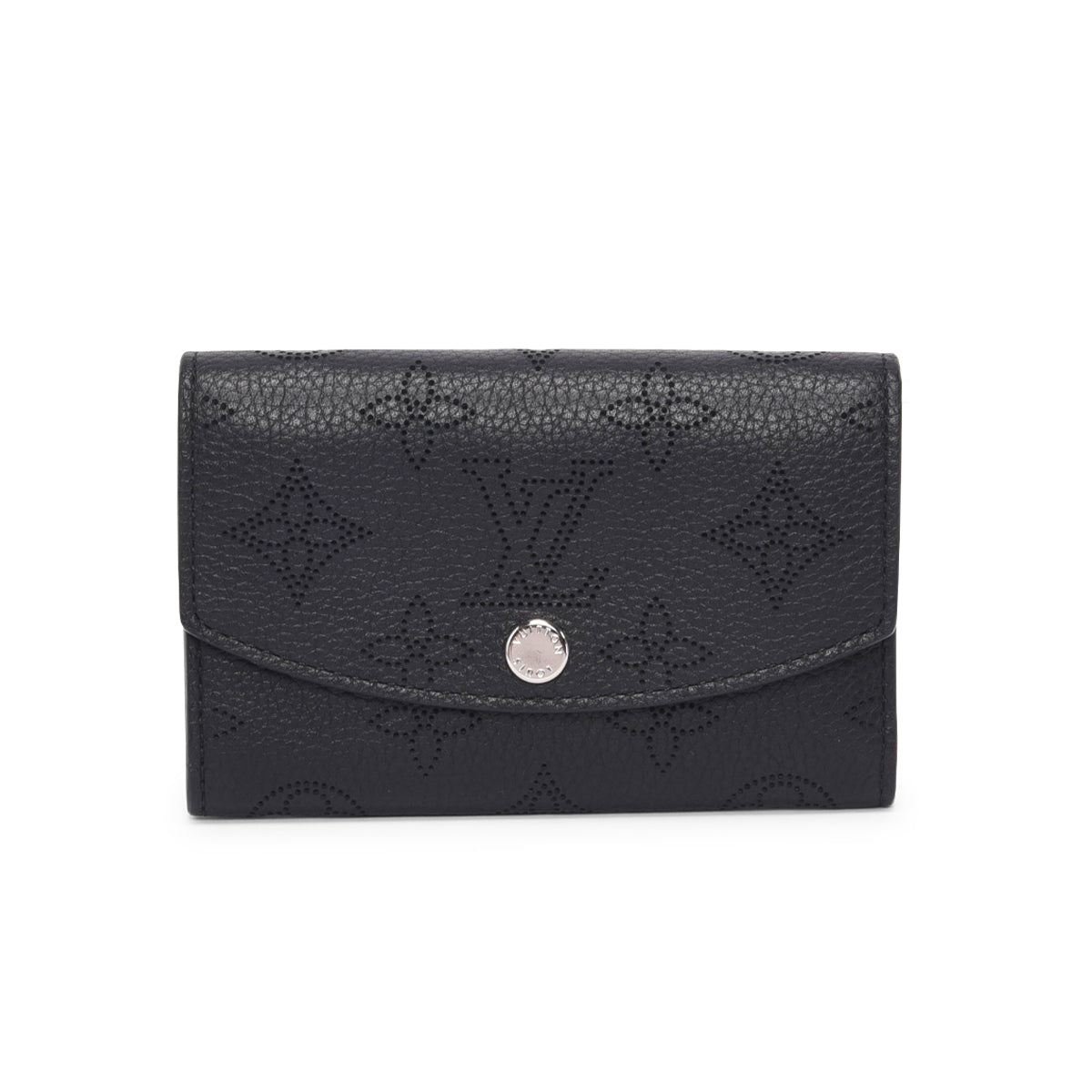 Louis Vuitton Black Monogram Mahina Porte Monnaie Anae Coin Purse
