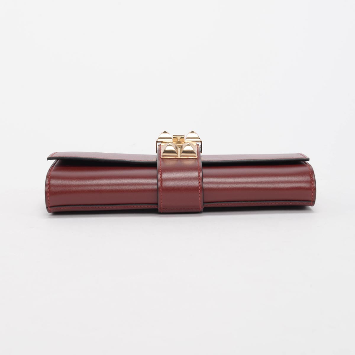 Hermes Rouge H Tadelakt Medor 23 Clutch