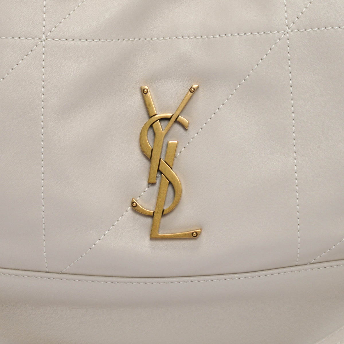 Saint Laurent Ivory Lambskin Small Jamie Shopping Tote