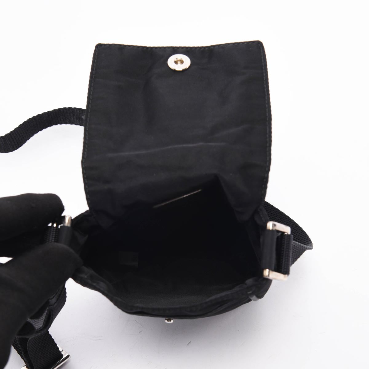 Prada Black Nylon Cross Body Mini Bag