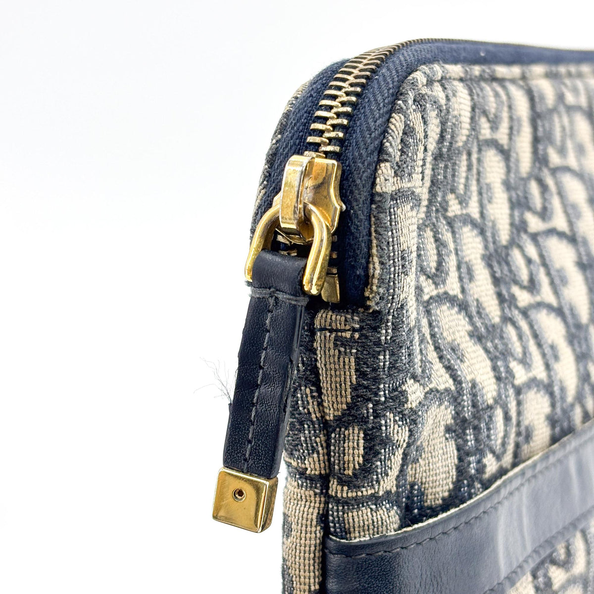Dior Navy Oblique Canvas Pouch