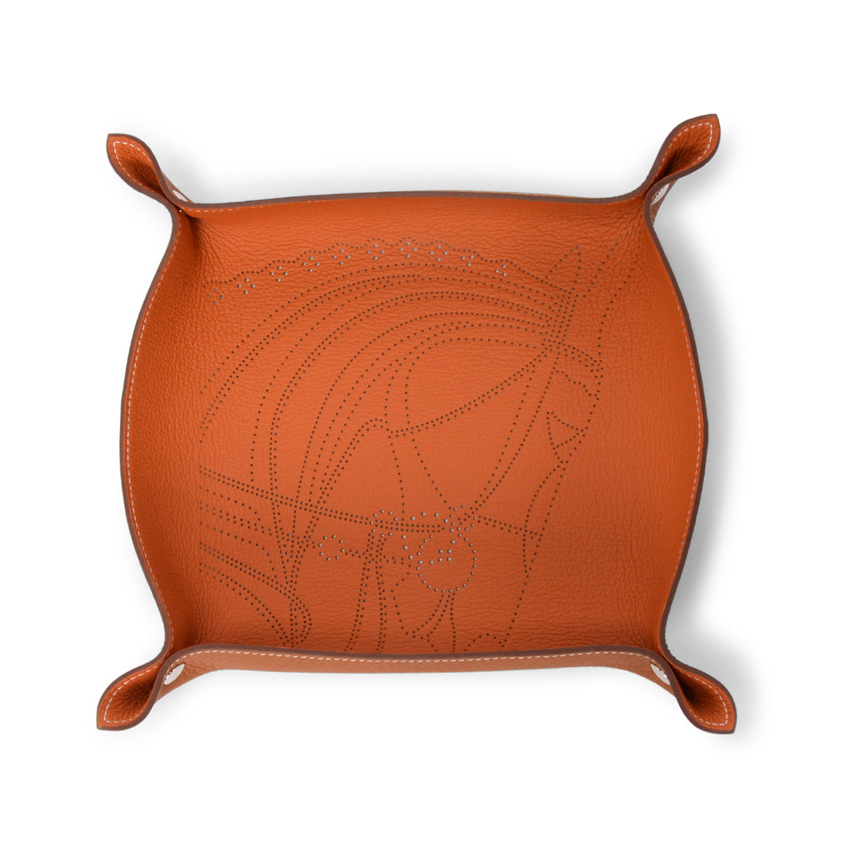 Hermes Fauve Taurillon Mises et Relances Robe du Soir Change Tray