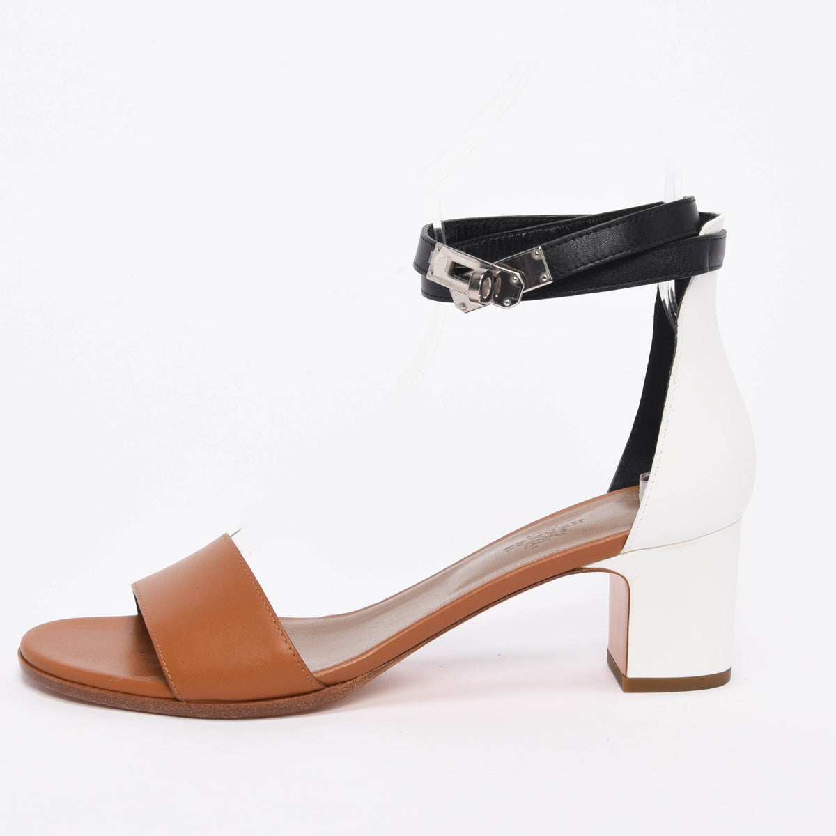Hermes Tri-Colour Box Calfskin Manege Sandals 40