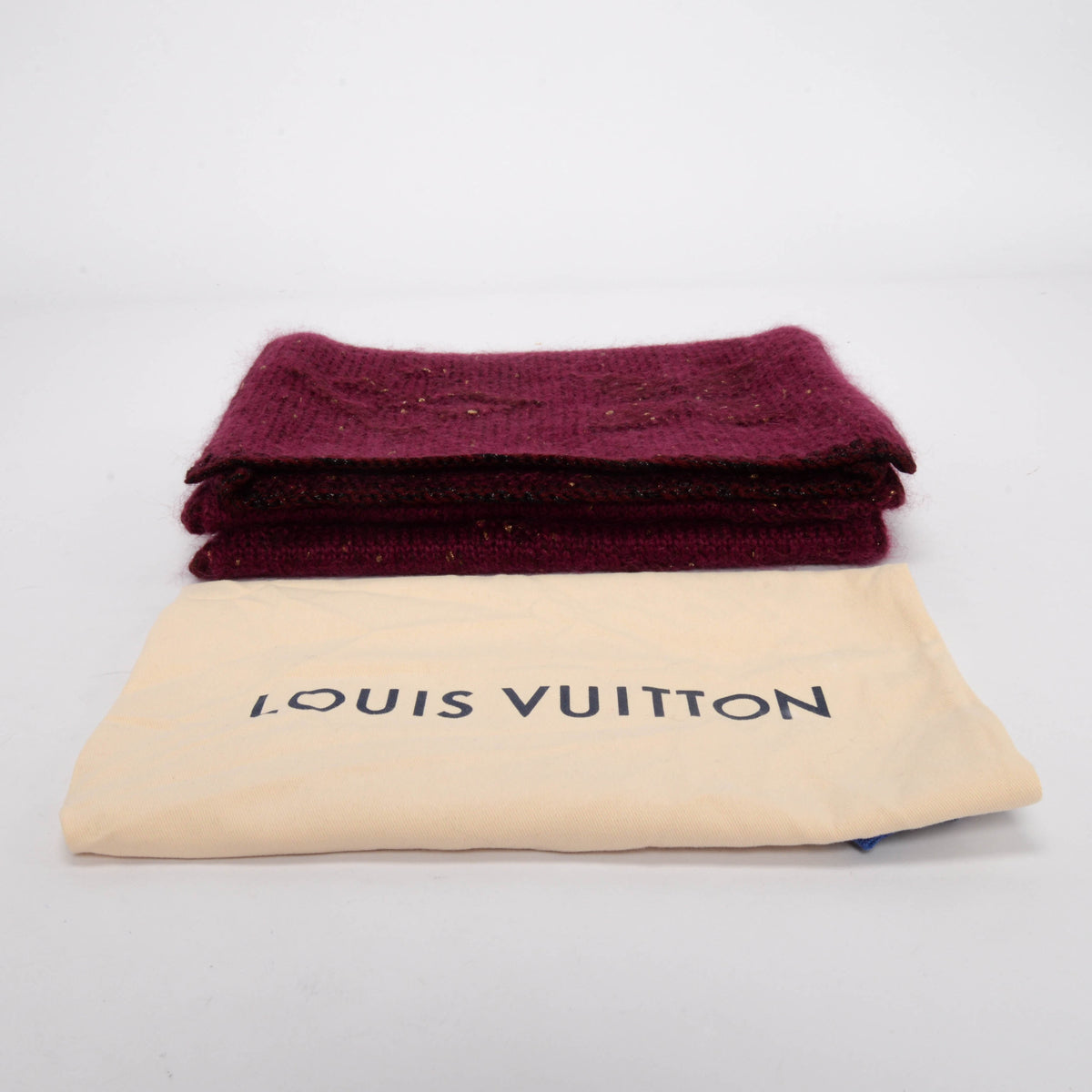 Louis Vuitton Prune Mohair Blend Monogram Sunset Scarf