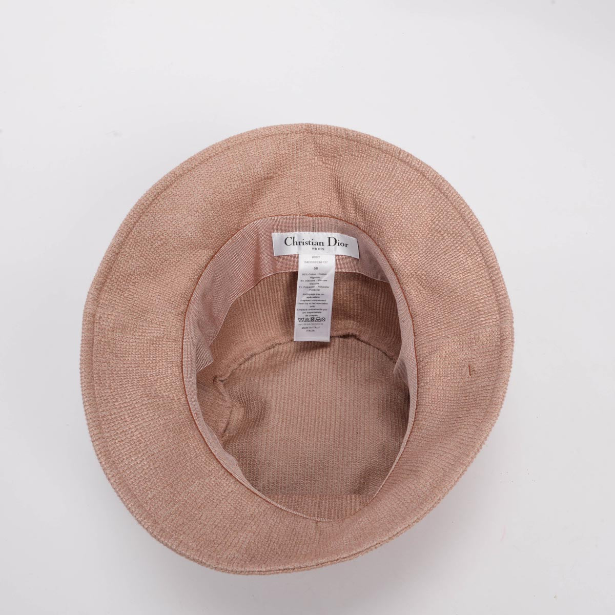 Dior Pink Cotton Logo Embroidered Bucket Hat