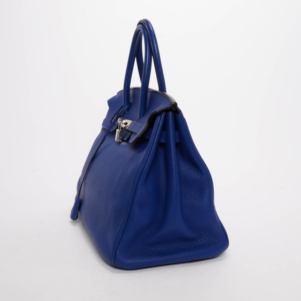 Hermes Bleu Electrique Togo Birkin 35 PHW