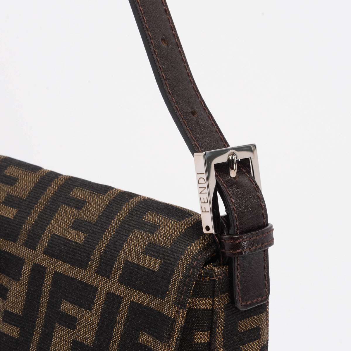 Fendi Tobacco Zucca Canvas Baguette Bag