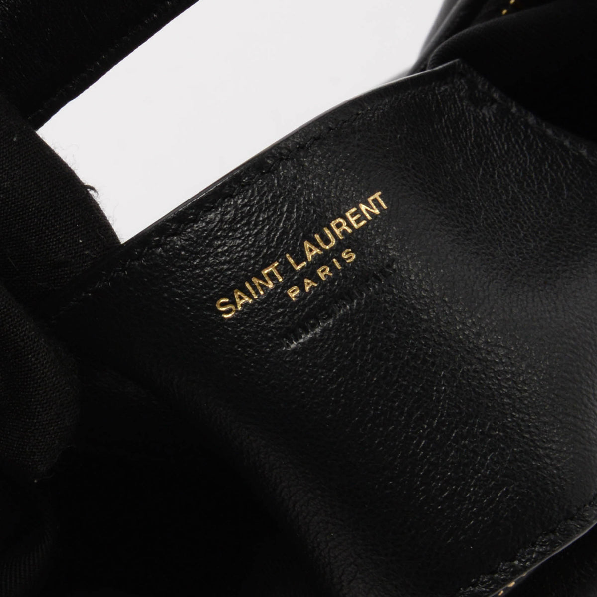 Saint Laurent Black Lambskin Mini Calypso Hobo Bag