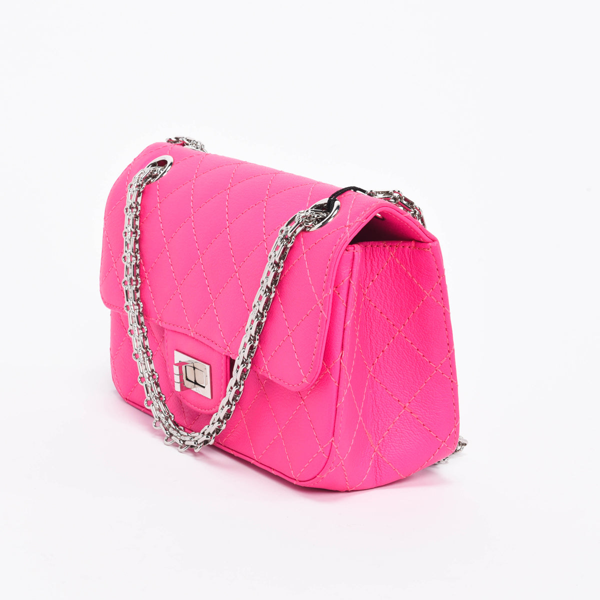 Chanel Neon Pink Goatskin 2.55 Reissue Mini Flap Bag