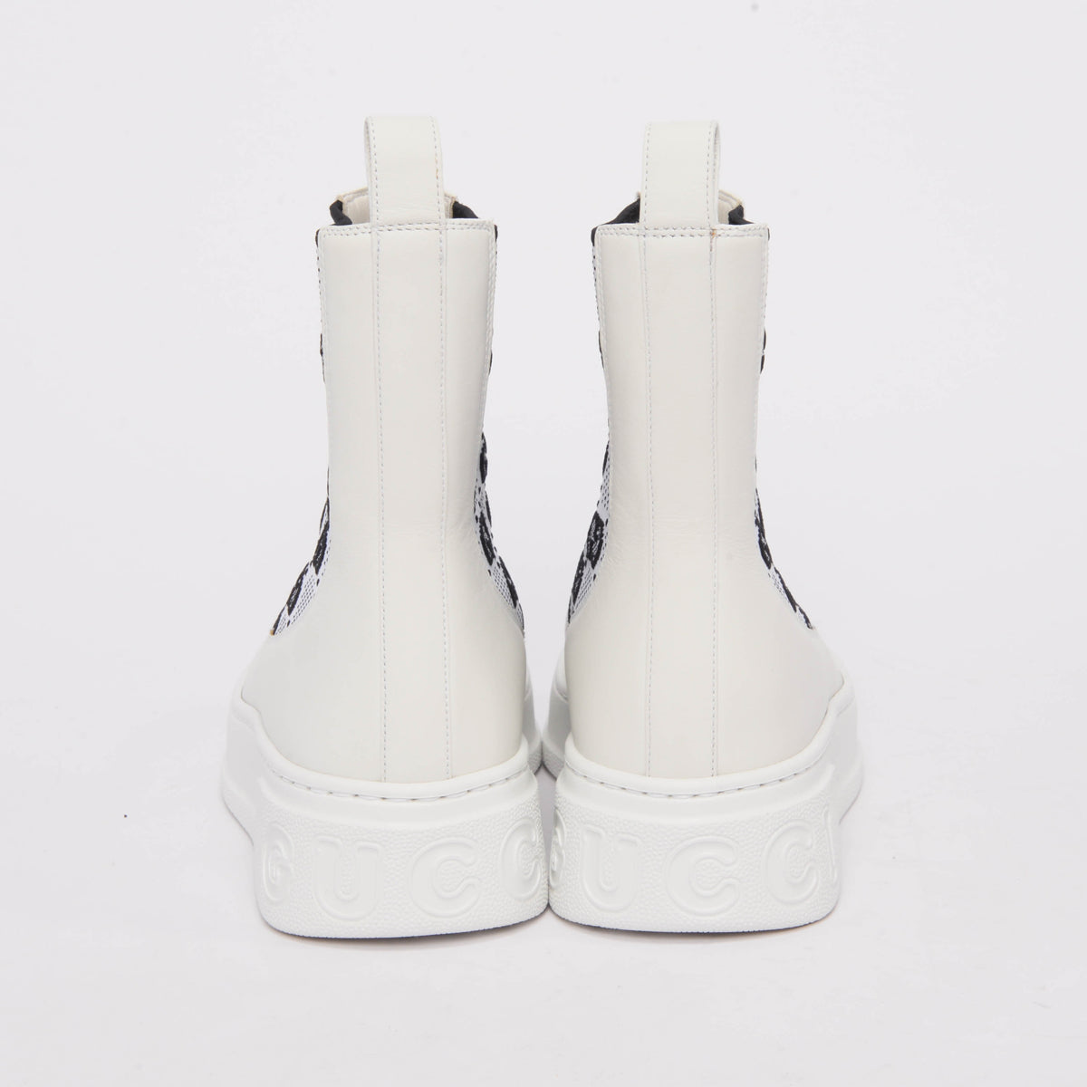 All white gucci boots hotsell