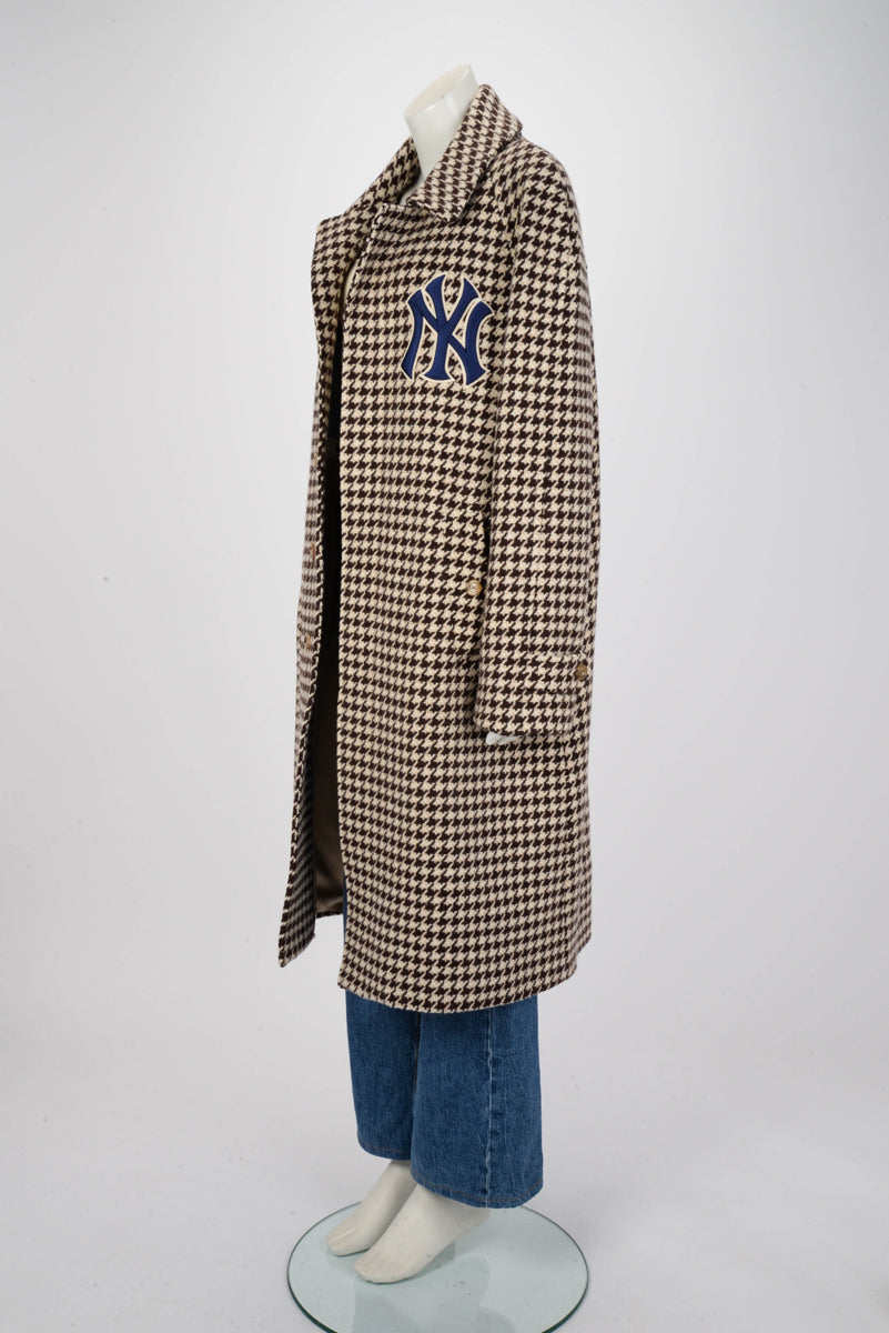 Gucci Brown Houndstooth NY Yankees Coat It 50