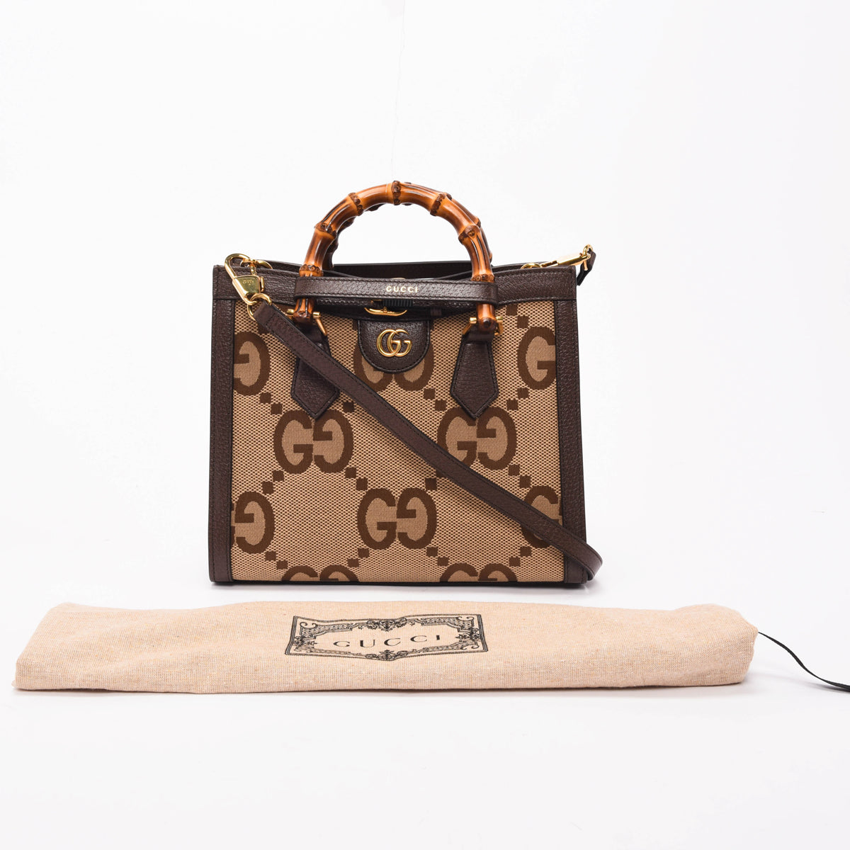 Gucci Brown Jumbo GG Medium Diana Bag