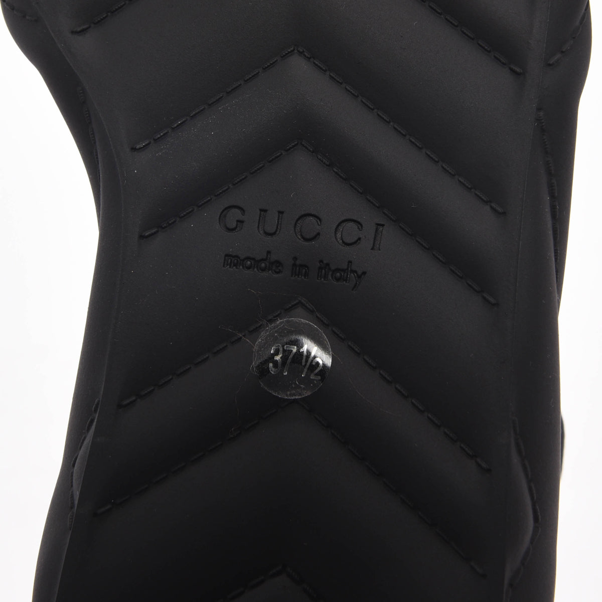 Gucci Black Matelasse GG Marmont Sandals 37.5