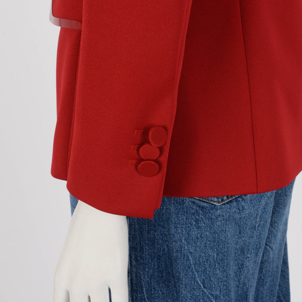 Fendi Red Interlock Patent Trim Jacket IT 38