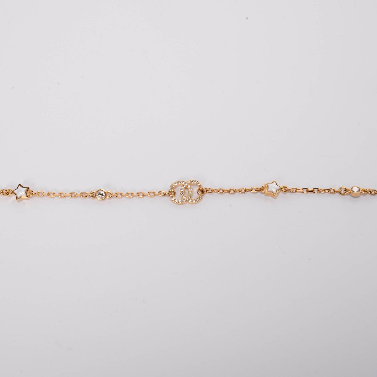 Chanel Gold Crystal CC Star Choker Necklace