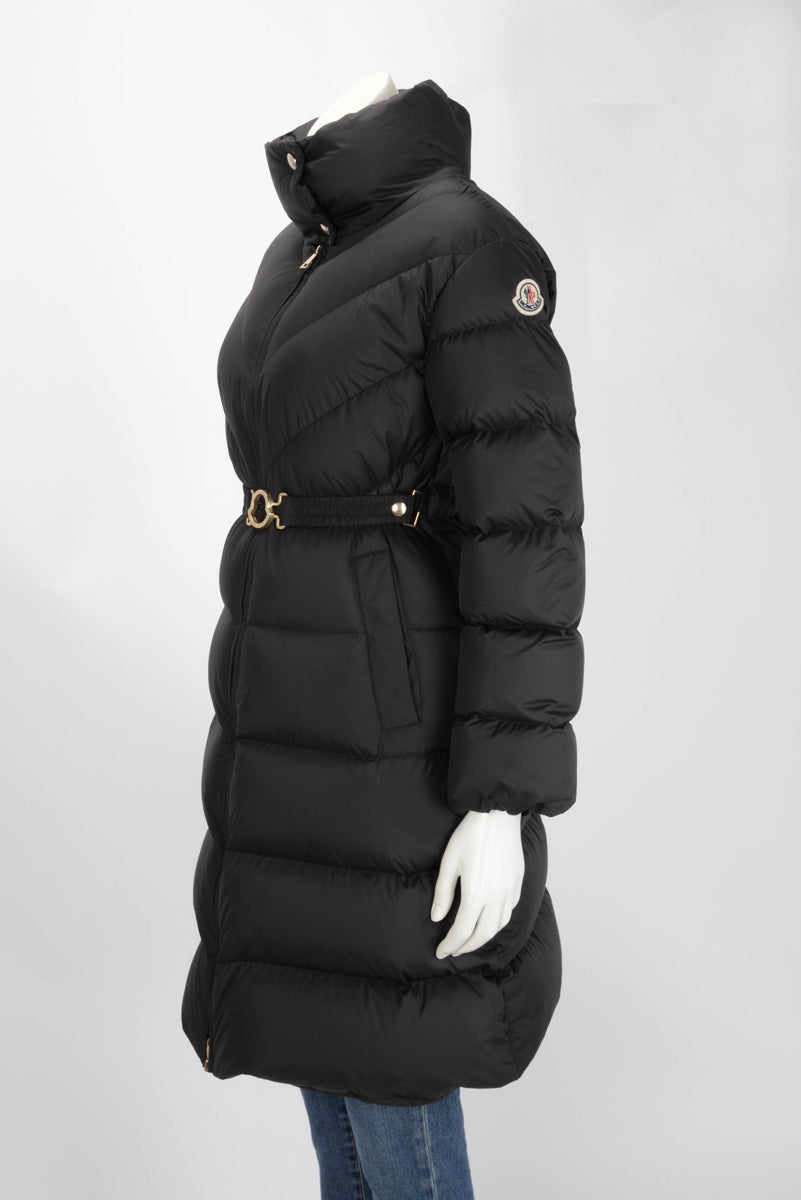 Moncler Black Quilted Down Long Brou Jacket 0