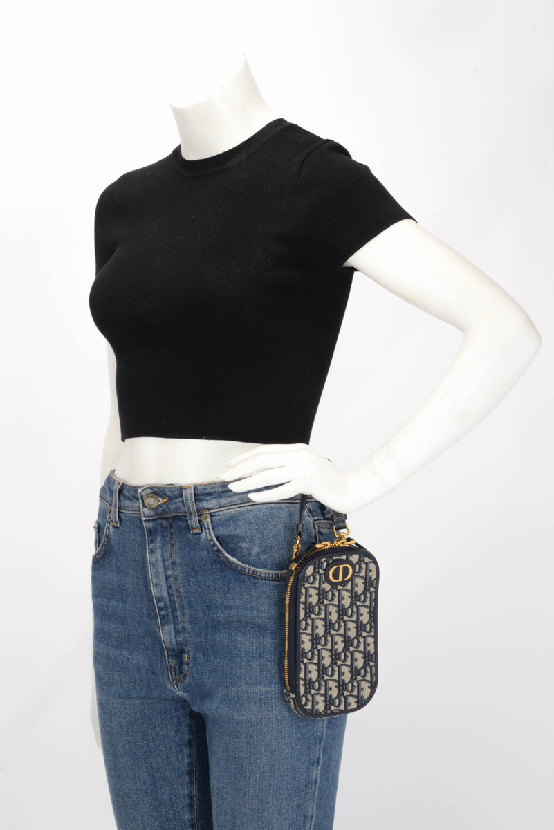 Dior Blue Oblique Jacquard 30 Montaigne Call'in Dior Phone Holder