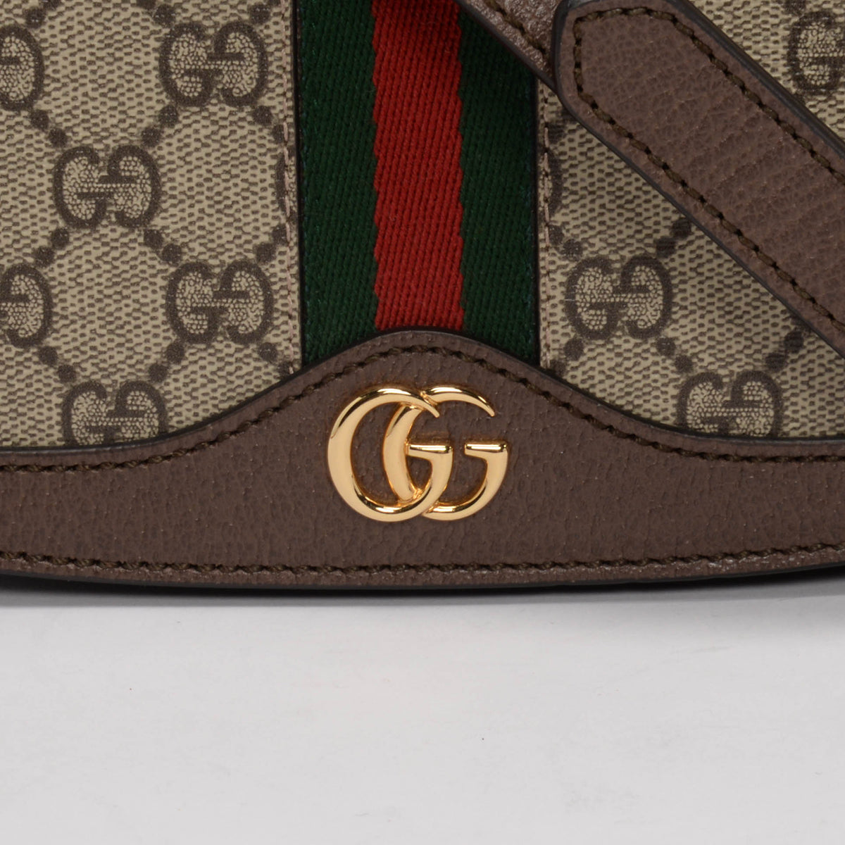 Gucci Brown GG Supreme Ophidia Small Flap Bag