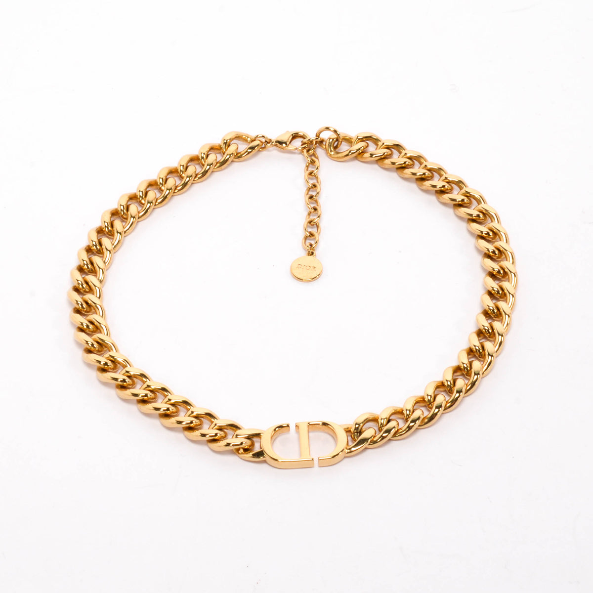 Dior Gold Metal 30 Montaigne Choker Necklace