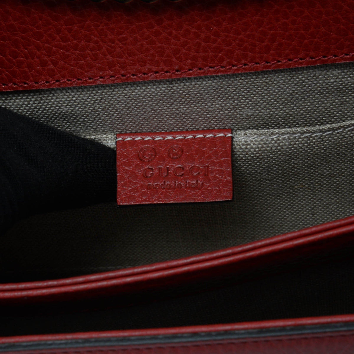 Gucci Red Dollar Calfskin Small Interlocking G Shoulder Bag