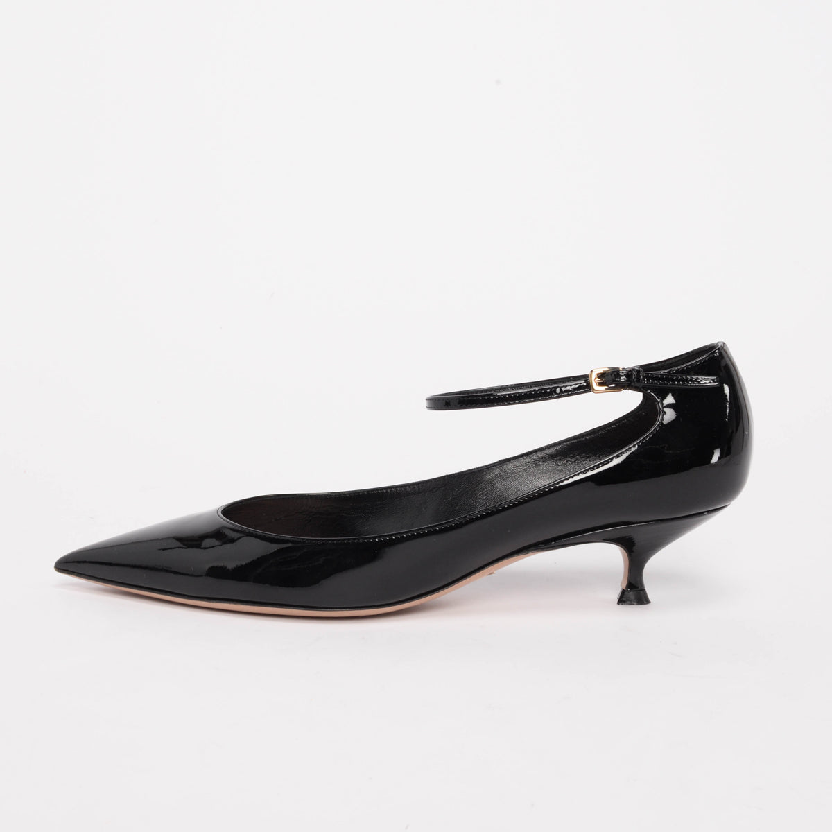 Dior Black Patent D-Strap Pumps 39.5