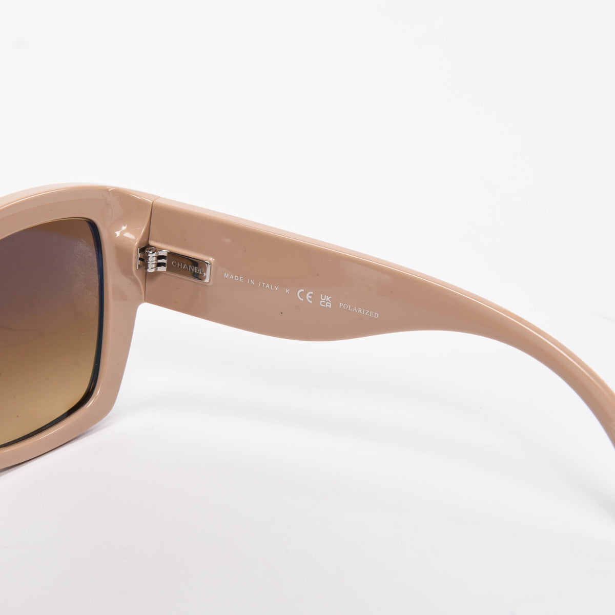 Chanel Black & Beige Nylon Fibre Butterfly Sunglasses