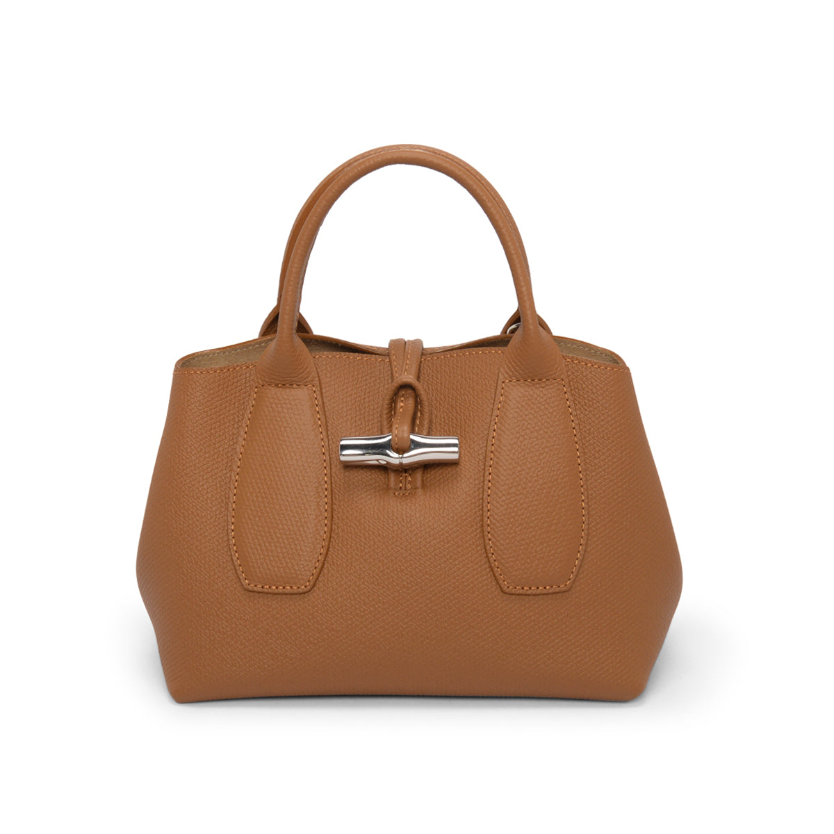 Longchamp Tan Calfskin Small Le Roseau Bag