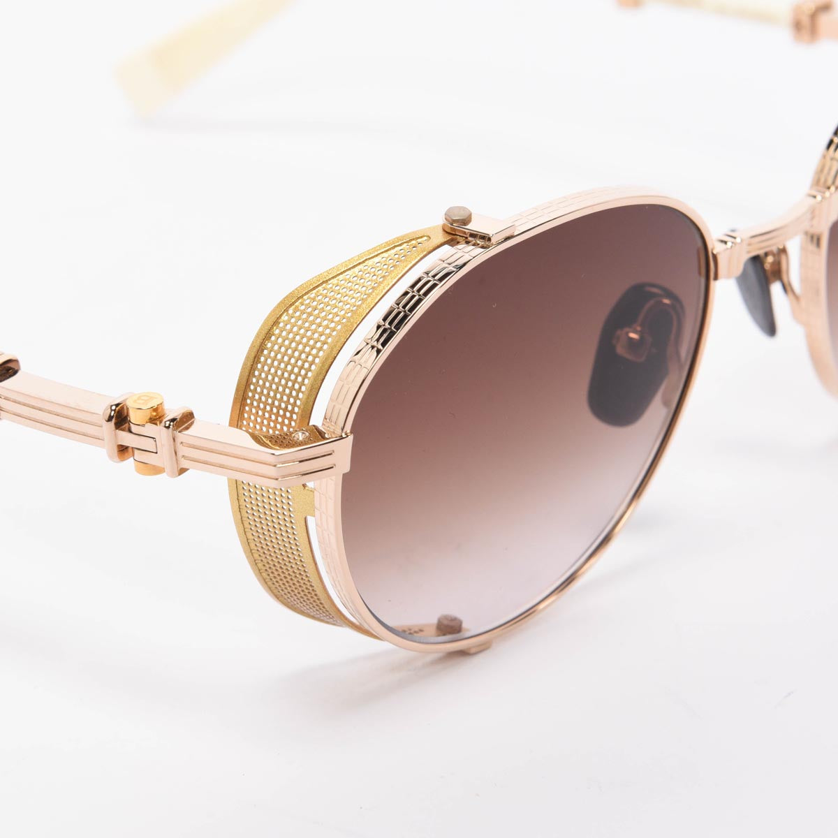 Balmain Cream & Gold Brigade Sunglasses