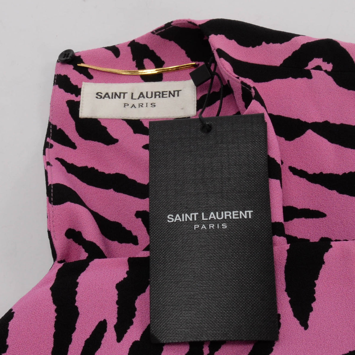 Saint Laurent Pink Zebra Print Dress FR 38
