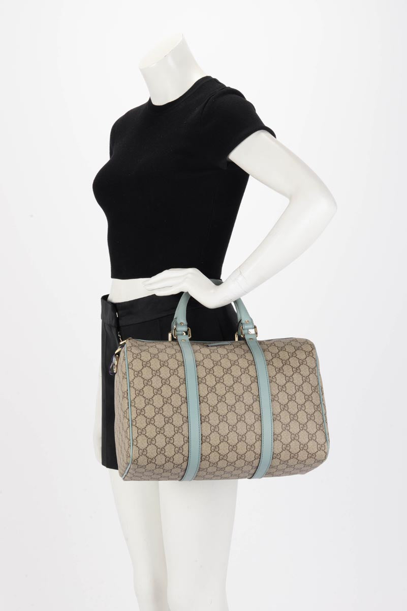 Gucci Light Blue GG Plus Monogram Joy Boston Bag