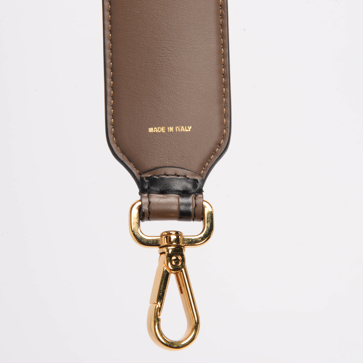 Fendi Tobacco Embossed FF Calfskin Mini Strap You Bag Strap