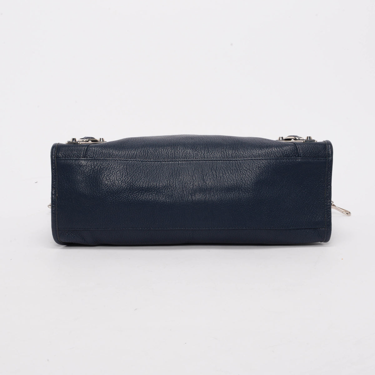 Balenciaga Navy Goatskin Metallic Edge City Bag