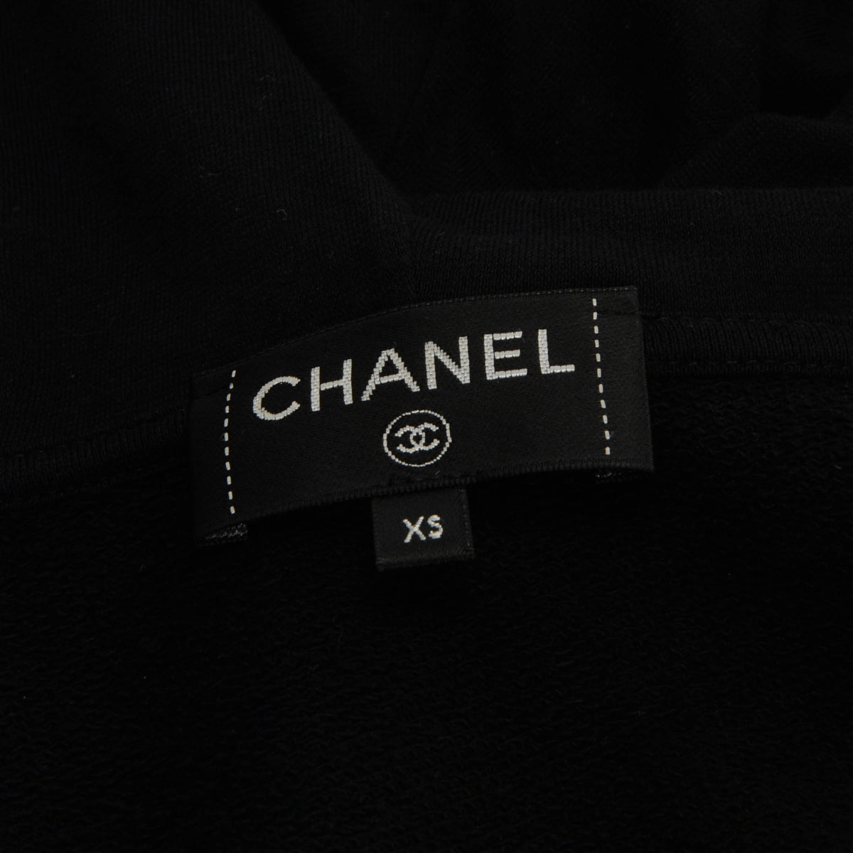 Chanel Black Cotton Coco Graffiti Zip Hoodie XS